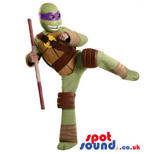 Popular Ninja Turtles Donatello Character Plush Mascot With A