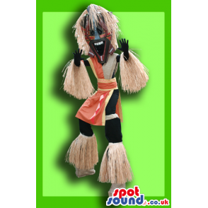 Amazing Tribal Aborigine Man Adult Size Costume On Stilts -