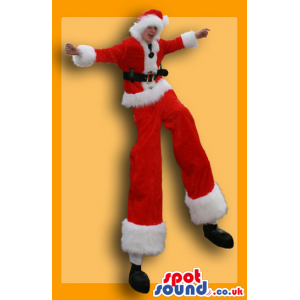 Amazing Santa Claus Christmas Adult Size Costume On Stilts -