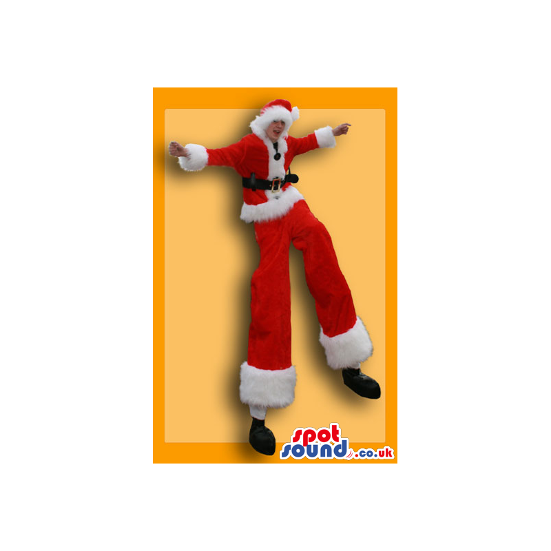 Amazing Santa Claus Christmas Adult Size Costume On Stilts -