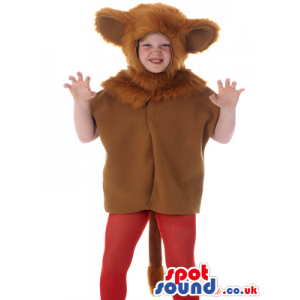 Cool Brown Lion Children Size Half-Length Costume - Custom