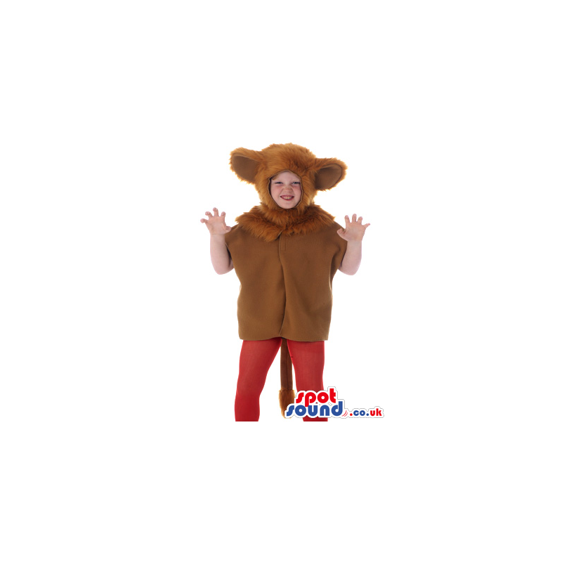 Cool Brown Lion Children Size Half-Length Costume - Custom