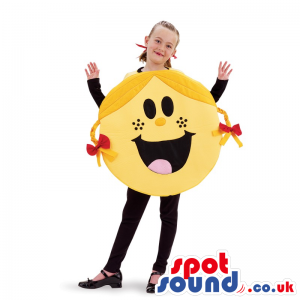 Yellow Mr. Men Cartoon Character Children Size Costume - Custom