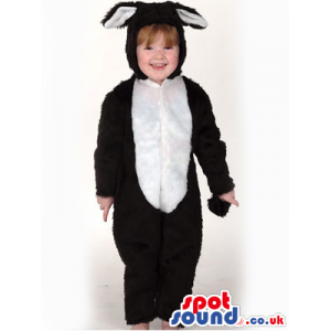 White And Black Rabbit Children Size Plush Costume - Custom