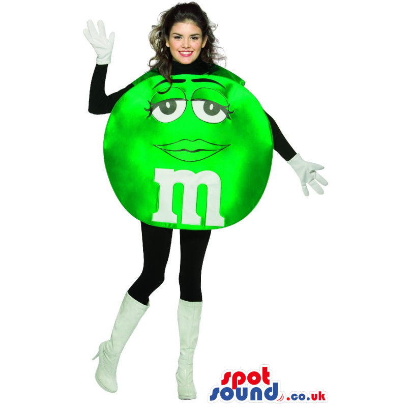 Shinny Green M&M'S Chocolate Brand Adult Size Costume - Custom