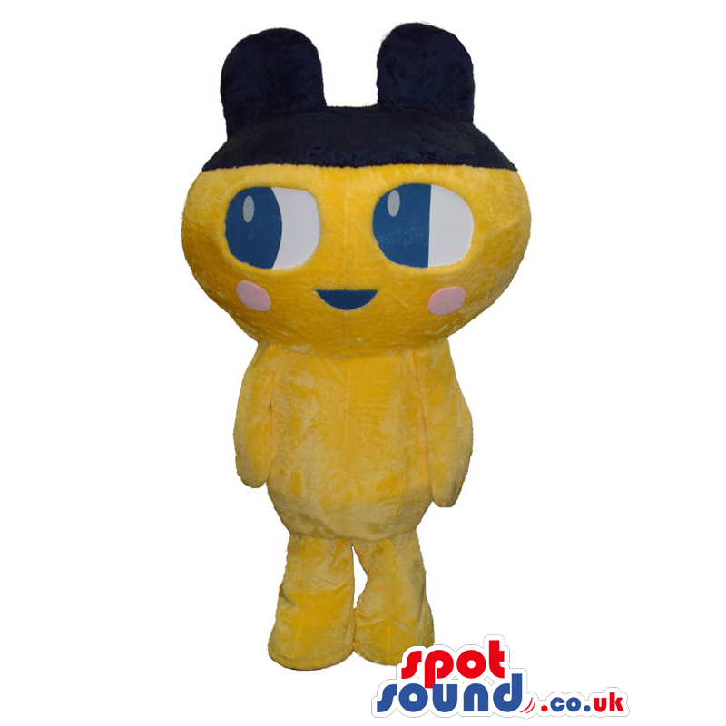 Cute Kawaiii Yellow Creature Plush Mascot With Black Ears -