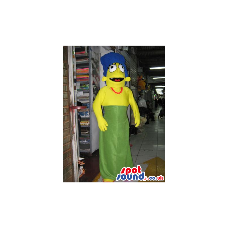 Marge The Simpsons Character Plush Mascot Wearing A Green Dress