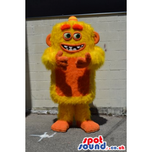Cute Orange And Yellow Hairy Creature Plush Mascot - Custom