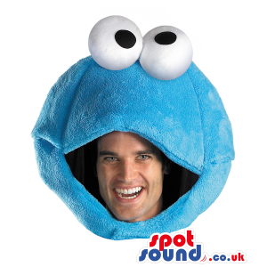 Amazing Blue Cookie Monster Adult Size Costume Head Mask -