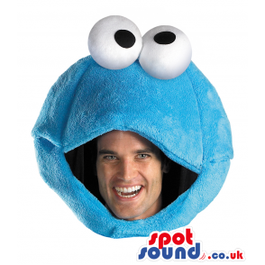 Amazing Blue Cookie Monster Adult Size Costume Head Mask -