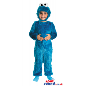 Amazing Blue Cookie Monster Children Size Plush Costume -