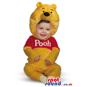 Cute Yellow Winnie The Pooh Bear Character Baby Size Costume -