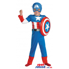 Cool Strong Captain America Children Size Costume - Custom