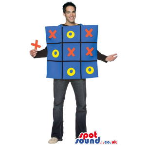 Cool Tic Tac Toe Board Game Adult Size Plush Costume Or Mascot