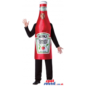 Red Ketchup Sauce Bottle Adult Size Plush Costume Or Mascot -