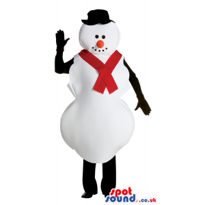 Cool Christmas Snowman Adult Size Plush Costume Or Mascot -