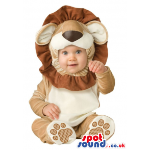 Very Cute Brown Lion Animal Baby Size Plush Costume - Custom