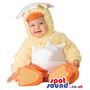 Very Cute Chicken In A Hatched Egg Baby Size Plush Costume -