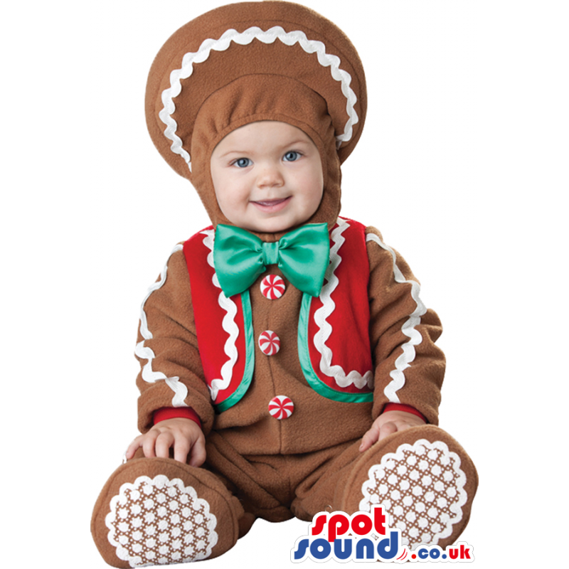 Very Cute Ginger-Bread Man Baby Size Plush Costume - Custom