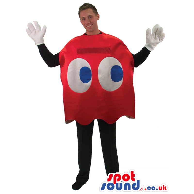 Cool Red Pac Man Ghost Video Game Character Adult Size Costume