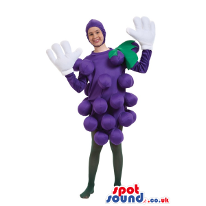 Cool Purple Grape Cluster Fruit Adult Size Costume - Custom