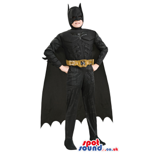 All Black Batman Marvel Cartoon Character Children Size Costume