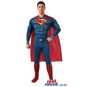 Strong Superman Cartoon Character Adult Size Costume. - Custom