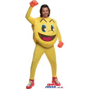 Cool Yellow Pac Man Ghost Video Game Character Adult Size