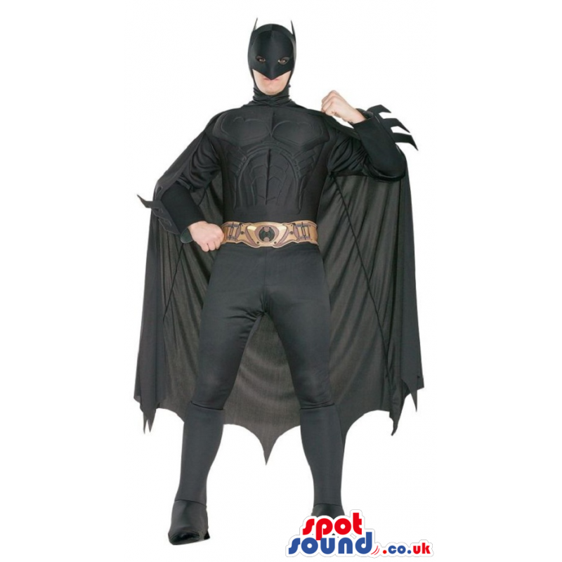 All Black Batman Cartoon Character Adult Size Costume - Custom