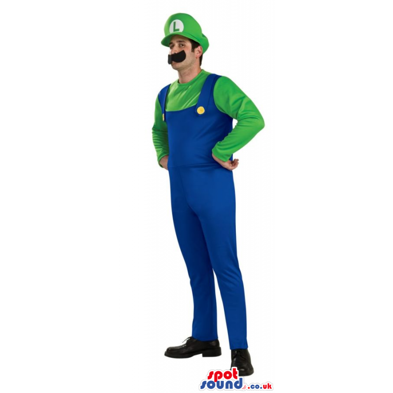 Mario Bros. Mario Luigi Video Game Character Adult Size Costume