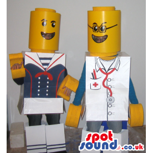 Great Big Lego Character Couple Adult Size Costumes Or Mascots