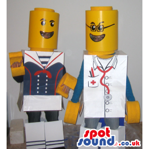 Great Big Lego Character Couple Adult Size Costumes Or Mascots