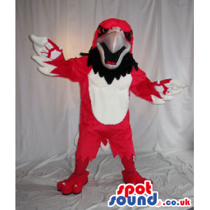 Customizable Red And White Eagle Bird Plush Mascot - Custom