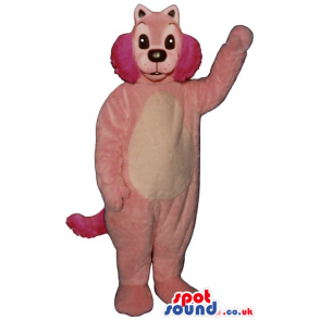 Customizable Pink Rabbit Plush Mascot With Big Cheeks - Custom