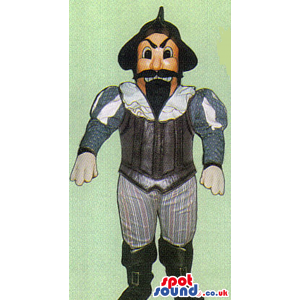 Amazing Classic Literature Human Mascot With Black Beard And