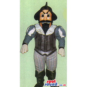 Amazing Classic Literature Human Mascot With Black Beard And