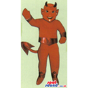 Customizable Red And Shinny Devil Character Mascot - Custom