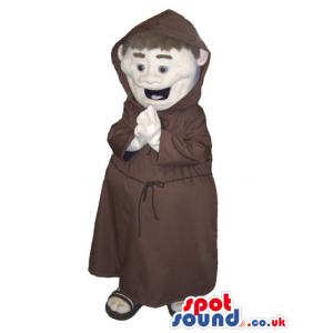 Fantastic Monk Human Character With Brown Garments - Custom