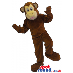 Customizable Cute Plain Brown Monkey Plush Mascot - Custom