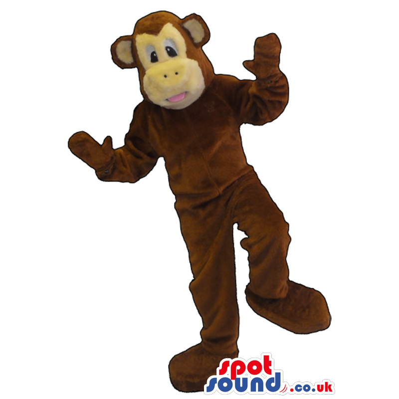 Customizable Cute Plain Brown Monkey Plush Mascot - Custom