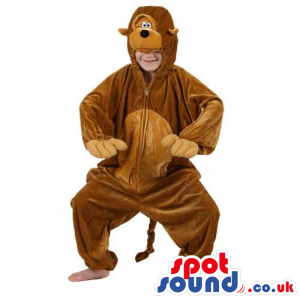 All Brown Dog Character Children Size Plush Costume - Custom