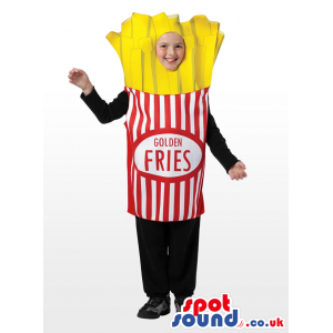 Cool Flashy French Fries Bag Children Size Plush Costume -