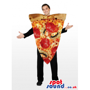 Realistic Pepperoni Pizza Slice Adult Size Costume Or Mascot -