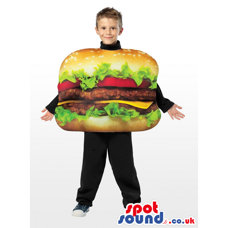 Realistic Amazing Huge Hamburger Children Size Costume - Custom