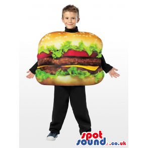 Realistic Amazing Huge Hamburger Children Size Costume - Custom