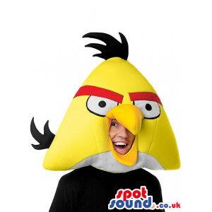 Yellow Angry Birds Character Adult Size Head Costume. - Custom