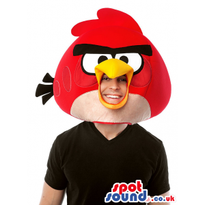 Red Angry Birds Character Adult Size Head Costume. - Custom