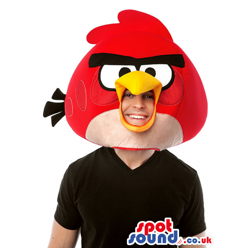 Red Angry Birds Character Adult Size Head Costume. - Custom