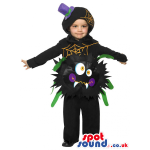 Cute Spider Web Halloween Children Size Plush Costume - Custom
