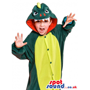 Funny Green And Yellow Dragon Adult Size Plush Costume - Custom